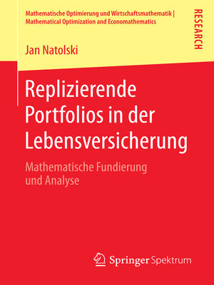 cover image of Replizierende Portfolios in der Lebensversicherung